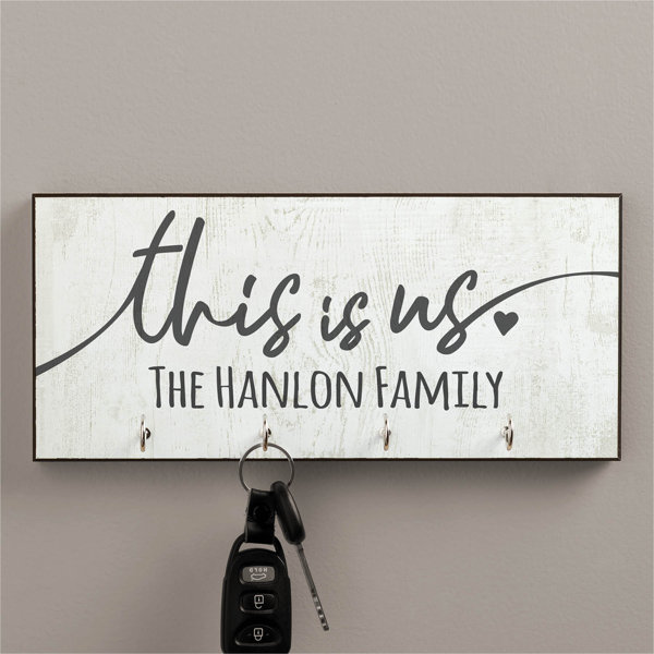Winston Porter Stadskanaal This Is Us Personalized Wall Organizer with Key Hooks & Reviews Wayfair